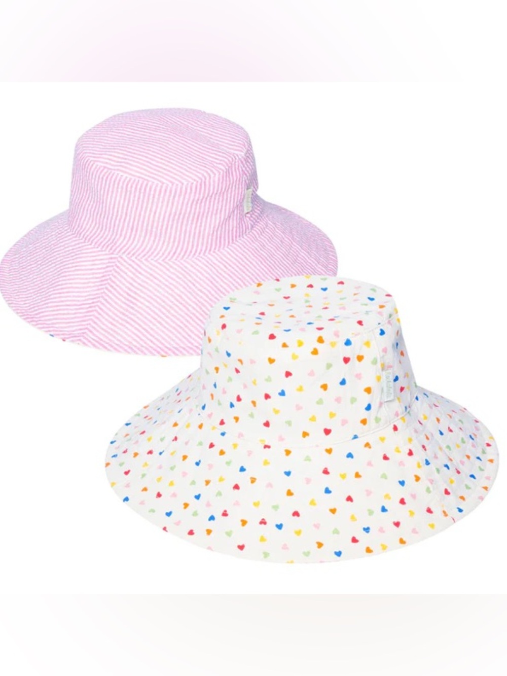 Rainbow Hearts Reversible Bucket Hat - Rockahula